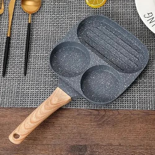 Frigideira Antiaderente 3 em 1 Multifuncional Panela Fundo Comeia Fritadeira