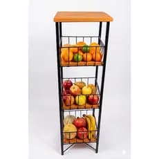 Fruteira 3 andares rústica porta frutas legumes
