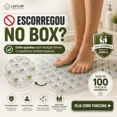 Tapete de Banheiro Antiderrapante Box Com Ventosa Retangular Tapete Para Box