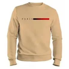 Moletom Masculino Gola Redonda Blusa De Frio Unissex Flanelado Casaco Algodão  P/M/GG Páris Velho