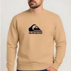 Blusa Moletom Quiksilver Flanelado Gola Careca Casaco Feminino Masculino Flanelado Unissex ; P/M/G/GG