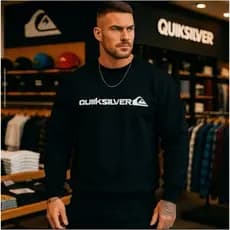 Blusa Frio masculina Moletom Masculino Estilosa Gola Redonda Masculino estampado Quisilver .P/M/G/GG