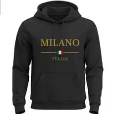 BLUSA DE FRIO UNISSEX MOLETOM CANGURU PREMIUM FLANELADO COM CAPUZ ESTAMPADO PqM/G/GG MILANO