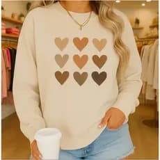 MOLETOM ESTILOSO FEMININO BLUSA DE FRIO ESTILO CASACO CASUAL  ENVIO IMEDIATO P/M/G/GG coração