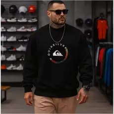 MOLETOM ESTILOSO MASCULINO BLUSA DE FRIO QUILSILVER ESTILO CASACO CASUAL 100% ALGODÃO LANÇAMENTO Bola