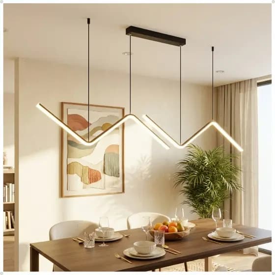 Lustre Pendente Moderno Preto Ajustável Para Sala Cozinha Bancada Ilha Decorativo Minimalista Bivolt QUAYS