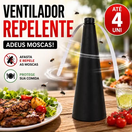 Ventilador Repelente De Mosquito 25cm Oscilante Portatil Silencioso Preto Insetos Ar Fresco