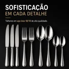Talheres Inox 16 Peças Aço 18/10 Jogo Completo Premium Design Moderno