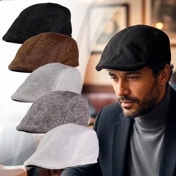 Boina Masculina Italiana Respirável Chapéu Retro Casual Estilo Peaky Blinders verão Luxo Unissex