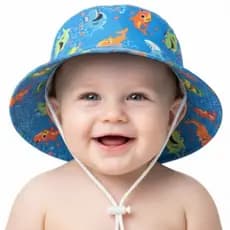 chapéu bucket bebê recem nascido infantil Menino Menina Praia casual proteção solar  Uv Dino Tubarão