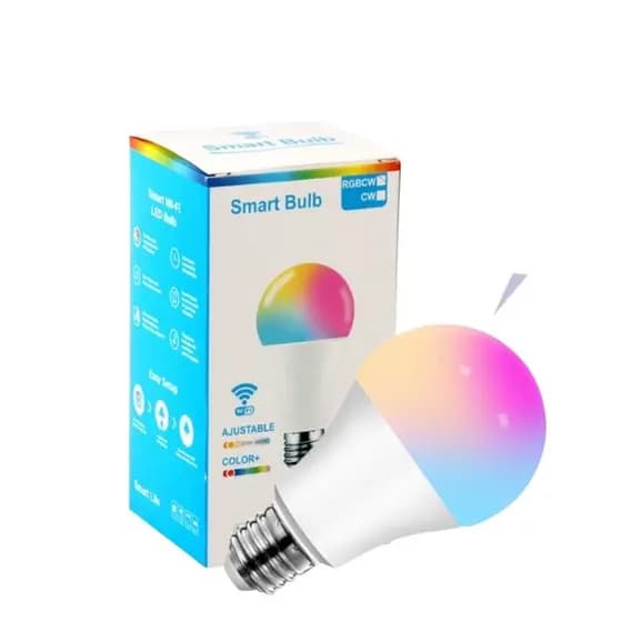 Lâmpada Led Smart Inteligente Wi-fi Rgbw 15w E27 Regulável Compatível Com Google Assistente E Alexa Colorida ORIGINAL