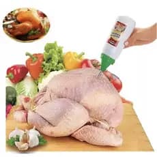 Aplicador e Injetor de Temperos e Recheios Com Bico De Alumínio Para Rechear Carnes e Doces