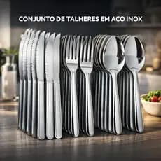 Jogo De Talheres 24/48/72 Peças Aço Inox  Facas - Garfos De Mesa - Colheres Mesa Colheres Sobremesa