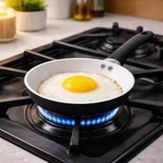 Frigideira Antiaderente 16cm Não Gruda Cerâmica Pequena Fácil Limpar Cabo Antitérmico Fogão Gás Cooktop Preto