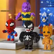 Blocos de Montagem Super-Heróis Marvel 18 Modelos Presente e Lembrança Colecionável