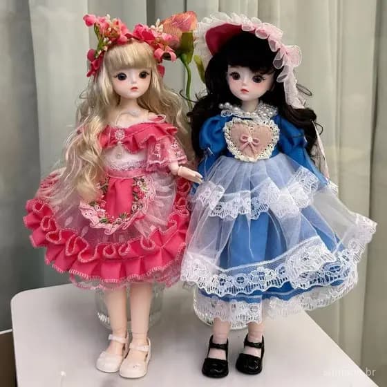 Conjunto de Boneca BJD de 30cm, 12 Articulações Móveis, Jogo de Vestir Boneca 1/6, Brinquedo para Meninas