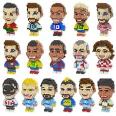 Blocos de Montagem Pequenos Estrelas do Futebol Copa do Mundo 2026 18 Modelos Presente e Lembrança
