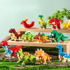 Blocos de Montar Tiranossauro Rex Mini, Brinquedo de Dinossauro para Crianças Presente