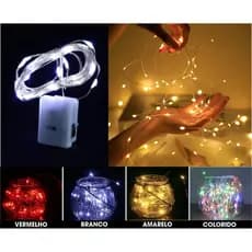 kit 2/4/6/8 Fios de Fada 2 M / 3 M Led Para Decoração Festa Arte Presente Ambiente Decorado Baterias