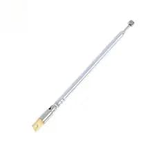 1 unidade de antena universal telescópica de aço inoxidável de 37 cm com 5 seções para rádio AM/FM de boa qualidade.