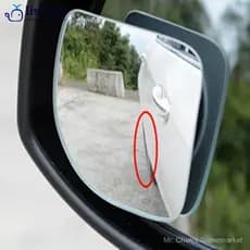 Conjunto de 2 espelhos retrovisores de ponto cego para motocicleta, ajustáveis em 360 graus, prata R5Y7