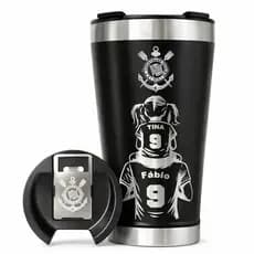 Copo Personalizado Corinthias Pai E Filho Preto