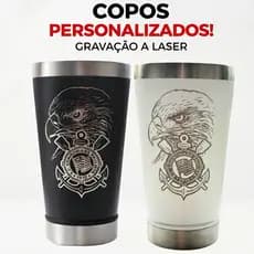 Copo de Time Térmico Personalizado Corinthians 473ml Gaviões