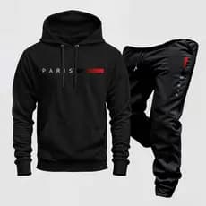 Conjunto Moletom Paris Blusa Frio Masculina Feminina e Calça Abrigo Flanelado