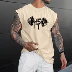 Camiseta Regata Oversized Camisa Machão Streetwear Treino Academia Musculação