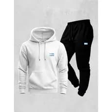 Conjunto Moletom Copa do Mundo Argentina Unissex Blusa Frio Masculina Canguru Capuz Kit Calça