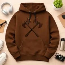 Moletom Canguru Machado Viking Duplo Estampa Medieval Guerreiro Unissex Streetwear Casual Inverno