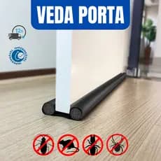 Protetor Veda Porta Rolinho Impermeável Proteção Dupla 80cm 90cm