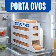 Porta Ovo 4 Andares Automático Deslizante Geladeira Suporte Organizador 30 Ovos