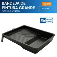 Bandeja De Tinta Para Pintura Grande Capacidade 1 Litro Rolo Até 23cm