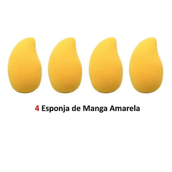 kit 4 peças esponja maquiagem manga ,