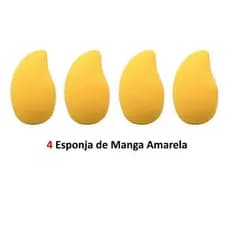 kit 4 peças esponja maquiagem manga ,