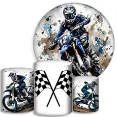 Capas Para Cilindros + Painel - Motocross - Kit Decoração Festa
