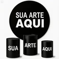 Pegue e Monte Kit De Capa Para Painel Redondo + Capa para Cilindros Personalizado com Seu Tema Arte