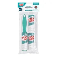 Rolo Adesivo Mini Rolinho Tira Pelos Flash Limp Com 2 Refíl Verde
