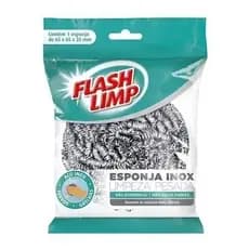 Esponja Aço Inox Flash Limp Limpeza Pesada Ea1409 Não Enferruja Remove Sujeira Difícil Grill Panela