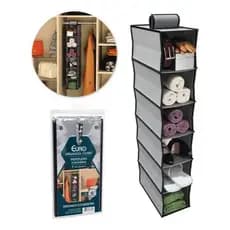 Sapateira Cabideiro Vertical Suspenso Roupa Sapatos Diversos Cinza