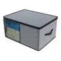 Bolsa Organizador Guarda Edredom Cobertor Closet Dobravel Cinza