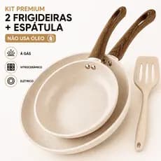 Frigideira Cerâmica Antiaderente Fogão Cooktop Indução Gás Fundo Triplo Cabo Soft Touch Livre PFOA