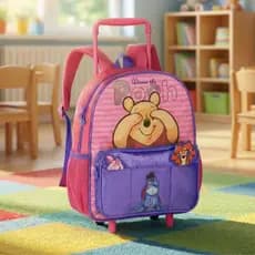 Mochila Escolar Infantil Ursinho Pooh Disney com Rodinhas Clio