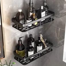 KIT 2 Suportes De Shampoo Prateleiras De Banheiro Sem Furo Retangular