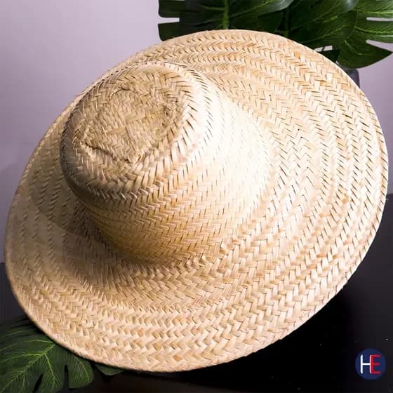 Chapéu Caipira de Palha Liso Praia Proteção Solar Pesca Horta Rodeio Sertanejo Kit 6 a 10 Unidades