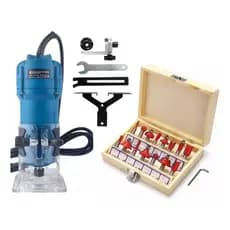 Tupia Laminadora 900W + Jogo Fresas 15 PEÇAS 6mm Multifunções