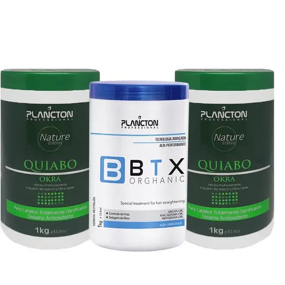 1 Btx Orghanic + 2 Máscara Quiabo 1kg - Plancton Professional