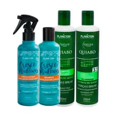 Kit Cresce Madeixas 200ml + Kit Quiabo 250ml - Plancton Professional