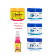 Kit 1 Creminho da Hora+3BTX Orghanic e Grátis Óleo Poderoso